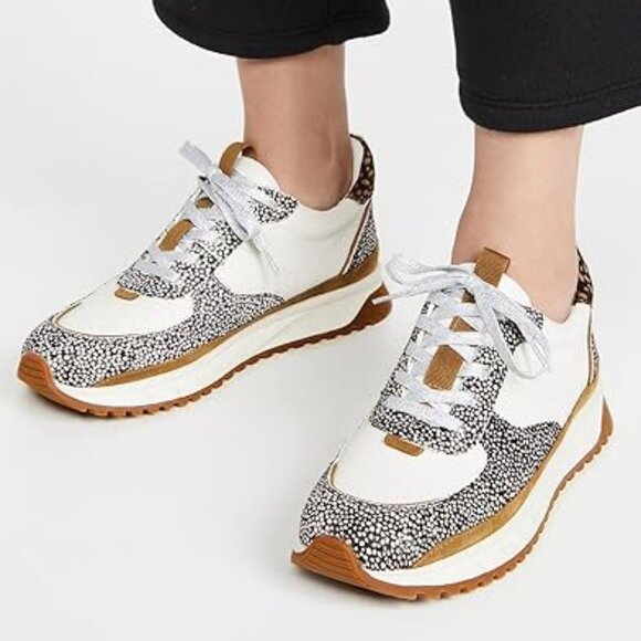 Madewell Women's Kickoff Trainer Sneakers in Neutral Colorblock Leather - Picture 2 of 5